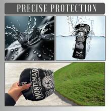 High Quality 3D Printed Golf Club Head Cover, Vintage Illustration Design, Matte PU Leather, Anti-Pollution & Easy To Clean, Protect Club Head From Damage And Extend Lifespan - Black - View 8