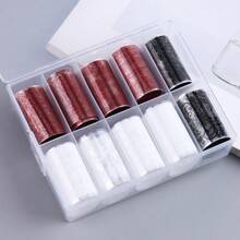 浪漫红白黑蕾丝美甲转印纸 - 迷人花卉网状纹理蕾丝婚礼美甲设计 - Y2K哥特甜美前卫美甲装饰，美甲沙龙配件，DIY美甲用品 - 彩色 - 查看 9