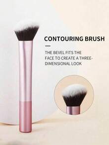 1 Piece. Contains Powder, Blush, Contour, Eyeshadow And Highlighter Brushes For Flawless Makeup. Gift Box Included. - Burgundy - View 4