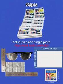 10/30/50/100/200pcs Eyeglasses Cleaning Wet Wipes, One-Time Use Lens Cleaner Cloth, Suitable For Glasses, Smartphones, Computers, Cameras, And Other Glass Surfaces, Portable Packaging, Suitable For Home, Travel - One Size - View 15