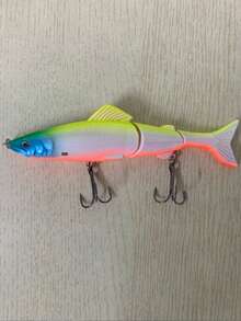 1 Set Fishing Lure Kit - Multi-Section Swimbait Lures With 3D Eyes And Laser Skin Hard Baits, Made Of ABS Material, Sharp Hooks, Targeting Aggressive Fish Species, Suitable For Freshwater And Saltwater Fishing, Freshwater Fishing Gear | Fashionable Swimbait | PVC Structure - Multicolor - View 20