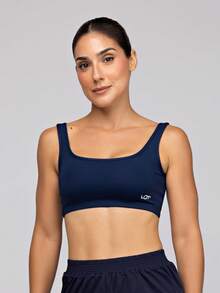 LOT FITNESS Women's Fitness Set: Gym Top With Open Back And Loose-Fitting Shorts For Running - Cool And Comfortable - Màu xanh hải quân - Xem 5