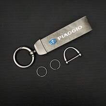 1PC Keychain PU Leather Key Holder Emblem For Piaggio Accessories - Multicolor - View 5