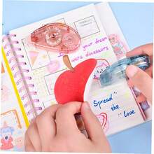4 Pack Correction Tape Set - 8mm * 8m Double-Sided Dot Pattern Whiteout Tape, Portable Instant-Dry Correction Tape Roller For Students, School & Office Supplies (Random Color) - 1 - Xem 2