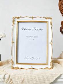 Vintage European Style Gold Curved Picture Frame, Decorative Photo Frame, Suitable For Home Decor And Photo Display, Ideal Gift For Birthday, Party, Anniversary, Graduation And Other Occasions - Gold-rimmed Photo Frame - View 8