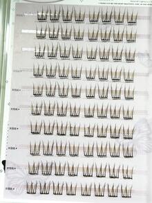 80入/組自然感假睫毛，C捲棕色睫毛簇，適用於女性 - C - 查看 7