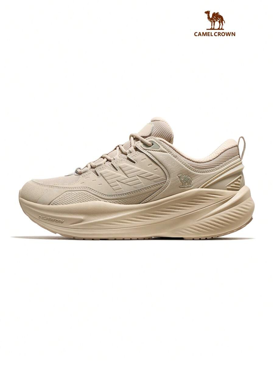 CAMEL CROWN New Men's Running Shoes, Comfortable & Breathable, Non-Slip & Durable, Multi-Functional Casual Sports Shoes, Suitable For Outdoor Activities In Autumn/Winter - Feather Grey/Deerhide Brown - View 1