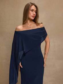 Women Midi Dresses - Navy Blue - View 4