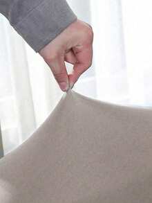 1pc Solid Color Milk Silk Elastic Sofa Cover, Modern All-Season Full Coverage Sofa Slipcover, Pet-Friendly Sofa Protector, Machine Washable, Home Decor, 1-Seater, 2-Seater, 3-Seater, 4-Seater - Light Camel - View 7