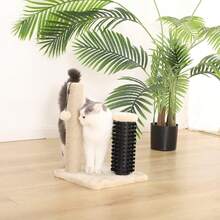 Cat Scratching Post For Indoor Cats 80cm Grey With Dangling Toy Natural Sisal Scratcher - Small With Brush (42 Cm) - View 4