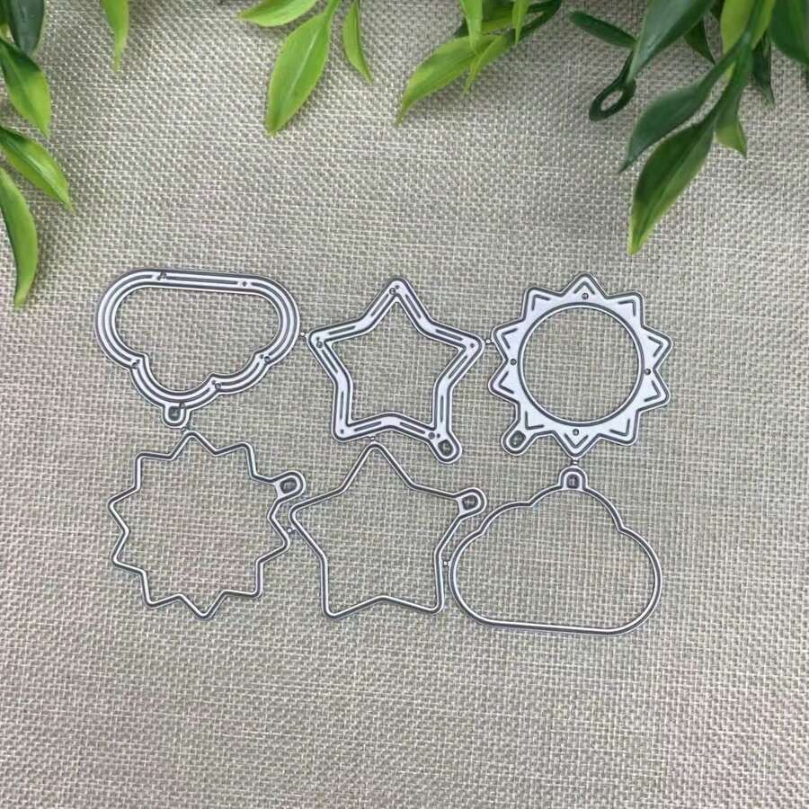 1pc Heart-Shaped Balloon Rattle Metal Cutting Die Template, Suitable For DIY Scrapbook/Photo Album Decoration Embossing DIY Paper Card - DIY Cutout Patterns - View 1