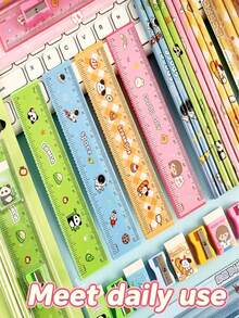 20PCS/4 Sets Cartoon Pencil Stationery Set, Small Gift Student Souvenir, Student 5-Piece/Set Wholesale, Suitable For Back To School Gift, Enrollment Souvenir, Graduation Small Gift, Classroom Student Reward, Classroom Evaluation Small Prize - Sets - View 2