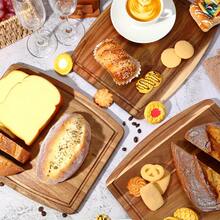 10Pcs Acacia Wood Cutting Boards Bulk For Laser Engraving, Wooden Dinner Plates With Juice Groove, Chopping & Charcuterie Board Trays For Cheese, Meat, Kitchen Serving, Housewarming Party & Christmas Gifts - View 7