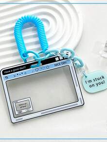 1PC Cute Transparent Card Cover Bus Metro Card Protective Cover Campus Transparent Student School Card Protective Cover - Multicolor - View 8