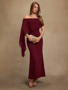 Women Midi Dresses - Bordeaux - View 7
