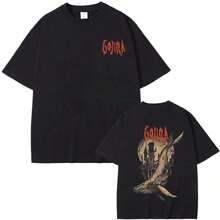 Camiseta Gráfica Vintage de Rock de la Banda de Metal Francesa Gojira, From Mars To Sirius Flying Whales, Moda Masculina y Femenina, Ropa Urbana de Talla Grande QUVM - Negro - Ver 1