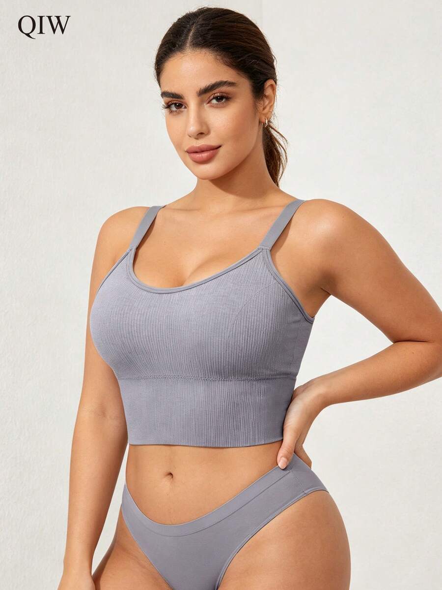 Women's Sports Casual Thin Padded Wireless Supportive Lift Shock Absorbing Bra
