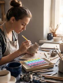 Juego de 10 piezas de herramientas de punteado, bolígrafo de dibujo de patrones, bolígrafo de relieve, bolígrafo de dibujo de patrones de diferentes tamaños, bolígrafo de punteado, pintura de piedras - Multicolor - Ver 5