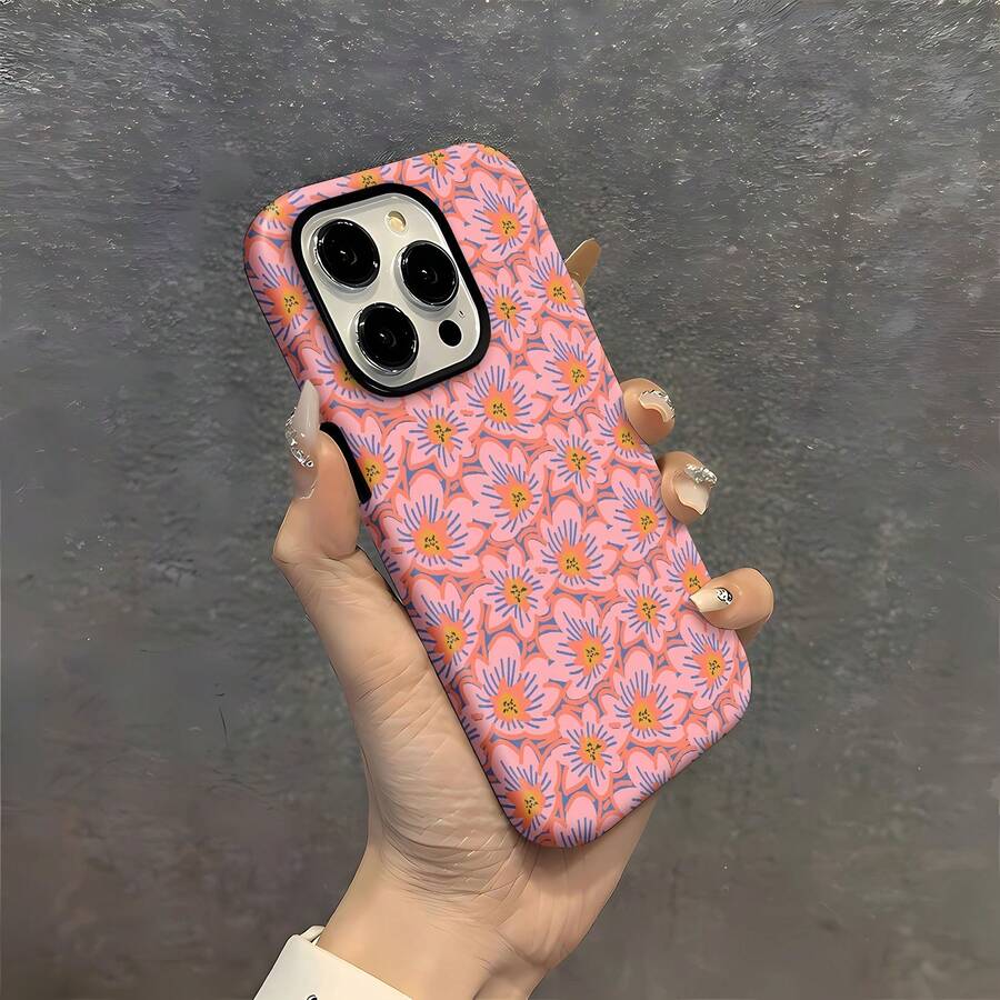 Funda para teléfono con estampado floral, compatible con fundas de Apple y . Fabricada en TPU, ofrece protección contra golpes y caídas. Es un regalo ideal para amigos y familiares. Perfecta para darle un toque de estilo a tu teléfono sin sacrificar la . - Blanco - Ver 1