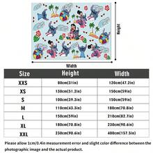 Disney Lilo & Stitch Tapestry, Light Blue Summer Beach Themed Print No-Hole Backdrop, Perfect For Parties, Camping, Home Decor, Scene Setup And Gathering Displays - 0 - View 5