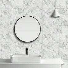 10 piezas/Set Pegatinas de azulejos con diseño de patrón de mármol moderno, impermeables y a prueba de aceite, fáciles de limpiar y removibles, adecuadas para decoración del hogar en cocina y baño, decoración de pared para renovación de alquiler - Multicolor - Ver 10