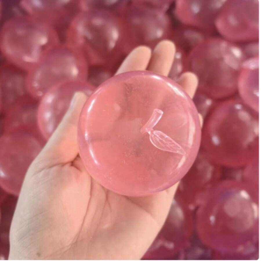 1pc Transparent Apple Squishy Stress Relief Toy - A - View 1
