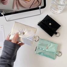 Minimalist Anti-Drop Earphone Case, Korean Style Student Portable Bluetooth Earphone Storage Bag, Mini Compact Coin Purse - Multicolor - View 1