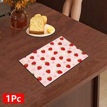 1 pieza Felpudo absorbente con estampado de fresa para secar platos, Felpudo absorbente para mostrador de máquina de espresso, Felpudo absorbente para fregadero, Felpudo absorbente suave para grifos, Felpudo absorbente para tazas de fregadero, Accesorios para el hogar y la cocina, Accesorios de baño - Multicolor - Ver 16
