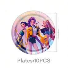 Kids Cute Cartoon Witch Hunting Themed Birthday Party Decorations, Includes Paper Plates, Napkins, Tablecloth, Cups, Utensils And Other Party Supplies - Multicolor - View 21