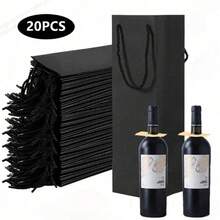 20/10pcs Wine Gift Bags, Wine Red Wine Tote Bags With Handles, Large Capacity Bags Suitable For Wine Bottles, Rectangular Wine Bottle Bags, Suitable For Birthday, Graduation Ceremony, Wedding, Mother's Day And Other Holiday Gifts - Gift Bag - View 2