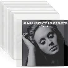 25 túi đựng đĩa than vinyl trong suốt - dày 4.7 mil bảo vệ bền bỉ 12.75" X 12.75" bìa đĩa LP, phù hợp cho đĩa gấp/đĩa đôi, chống tĩnh điện, chất lượng lưu trữ - 50 - Xem 10