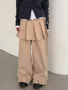 Women Pants - Khaki - View 5