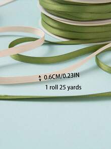0.6cm/6mm Colorful Satin Ribbon, Double-Sided Dense Polyester Satin Ribbon, Handmade Hair Accessories Bow Tie Gift Box Packaging, Mother's Day Valentine's Day Wedding Gift Packaging Ribbon, Holiday Party Decoration Valentine's Day Bow Ribbon - Multicolor - View 9