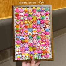20pcs Assorted Colorful Cartoon Rings, Suitable For Daily Wear - one-size - View 12