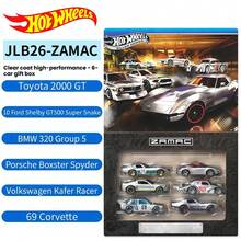 Hot Wheels 6-Pack ZAMAC Finish Diecast Cars Gift Set, Includes Toyota, BMW, Porsche, Volkswagen Beetle Racing Cars, JLB26 Alloy Model Collectible Gift - Multicolor - View 8