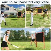 Studyset Baseball Strike Zone Targeted For Plastic Balls, Portable Pitching Targeted Stand With Base, Ball Fence With Stable Frame,Strike Zone Net For Outdoor Pitching & Hitting Training Game - Red - View 7