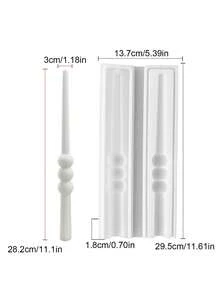 1 khuôn silicon làm nến 3D sọc mỏng - Đa năng, thích hợp cho nhựa epoxy/thạch cao, trang trí nhà cửa mùa xuân/đám cưới/ngày lễ tình nhân/các dịp lễ khác. - trắng - Xem 17