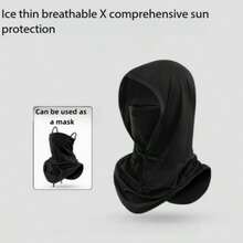 Ice Silk Sun Protection Face Mask & Arm Sleeves Set, Breathable Full Face Neck Cover For Cycling, Outdoor Activities - Multicolor - View 5