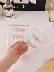 1 Hộp quà tặng móng tay cao cấp trong suốt, hộp đựng dụng cụ vuông trong suốt cao cấp, hộp đựng dụng cụ làm móng nghệ thuật, hộp đóng gói đặc biệt cho móng giả - Nhiều màu - Xem 8