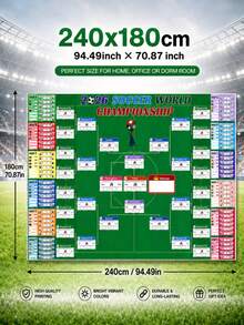 2026世界盃紀念品，足球迷禮物海報，足球賽事對陣圖牆飾，足球愛好者紀念禮物 - 彩色 - 查看 19