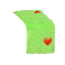 1pc Heart-Shaped Plush Vanity Table Runner, Birthday Party Bedside Decor - Heart-shaped Green Table Runner - View 9