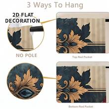 1pc, Home Decor, Vintage Floral Pattern Printed Table Skirt, Kitchen Small Curtain, Kitchen Cabinet Cover, With Curtain Holes, Easy To Hang, Rectangular, Machine Woven, Machine Washable, Kitchen Decoration And Accessories, Perfect For Kitchen Cabinets And Home Decor - Multicolor - View 8