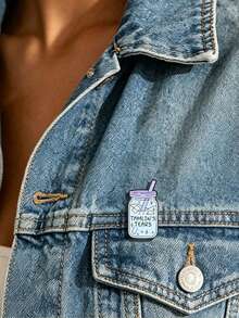 1pc Tamlin's Tears ACOTAR Enamel-Style Pin, Book Fan Fantasy Brooch, Book Fan Badge - Multicolor - View 7