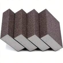 4-Piece Rhinestone Sand Block Set - From Coarse To Ultra-Fine Sand Particles, Wet/Dry Dual-Use, Washable And Reusable, Used For Woodworking, Furniture Polishing, Metal Rust Removal - High-Density Corundum Sponge Pad, Essential Kitchen Supplies - Multicolor - View 1