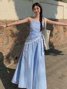 Women Long Dresses - Blue - View 6