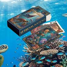 YFOPEN Marine Life Playing Cards, Paper Cards, Featuring Dolphin/Shark/Turtle/Jellyfish Patterns, Party Game Cards, 9 X 6.5 Cm, Marine Life Board Game, Nature-Inspired Classic Playing Cards. - Multicolor - View 4
