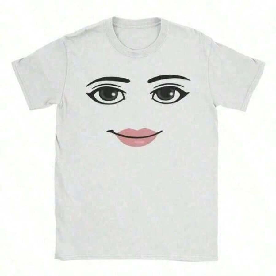 Men's Women's Happy Father's Day Clothes, 2026 Printed T Shirt Cotton, High Quality Novelty Robloxs Woman Face Game Meme Graphic T Shirts Men Women Fashion Short Sleeve T Shirts Unisex Tops, Y2K,Oversized Shirt Men, Summer Tops Men's Tracksuit Gym Wear Women Gifts For Boyfriend Men Clothes Size 4Y-13Y, S-XXXL, Women's T-Shirt, Kids Clothes Boys, Tween Boy Clothes, Tween Girls Tops, Perfect Gift For Last Day Of School And Independence Day, World Environment Day Matching Parent Wear - trắng - Xem 1
