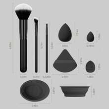Makeup Brushes 26 Pcs Makeup Kit, Foundation Brush Eyeshadow Brush Make up Brushes Set - Negro - Ver 4