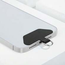 1pc Universal TPU Phone Lanyard, Durable Detachable Hanging Strap With Card Slot, Smartphone Tether Pad - Multicolor - View 3