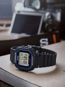 Casio 2026新款卡西欧LRW-200H-4B时尚运动手表，女款，防水树脂表带 - 黑色 - 查看 6